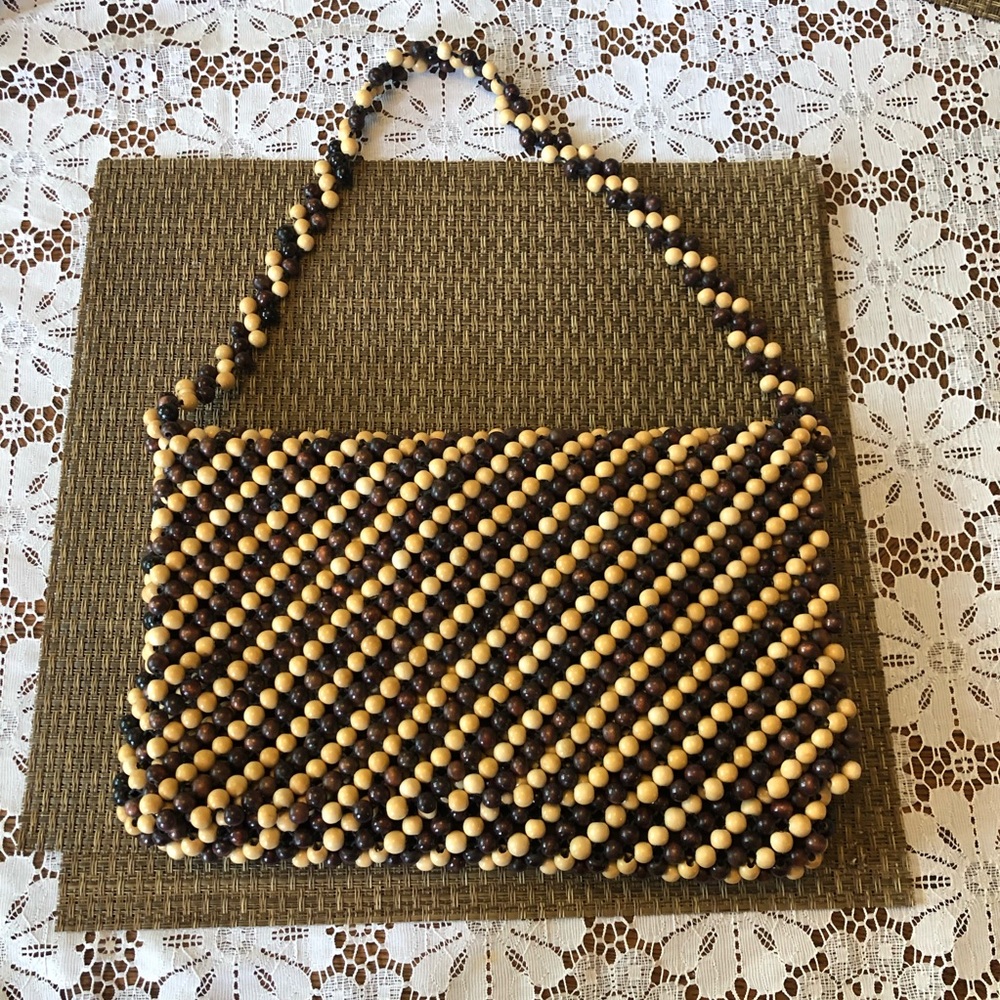 Rafe New York Wooden Bead Purse Vintage
